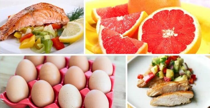 voedingsmiddelen en gerechten voor het maggi-dieet