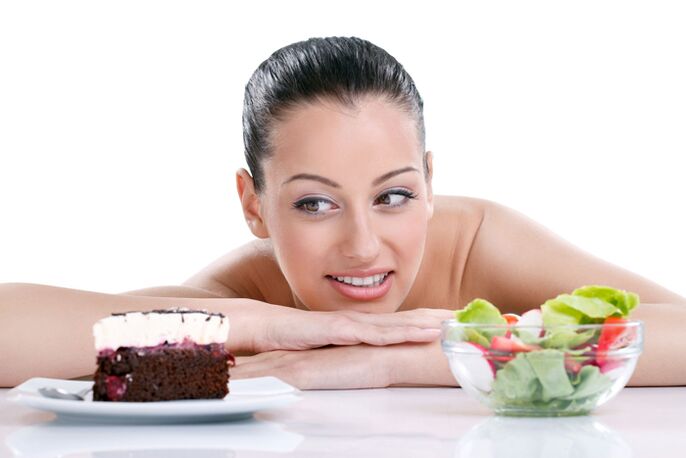 cake en salade op dieet